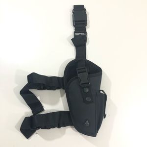 Black Gun Leg Thigh Holster Right Side